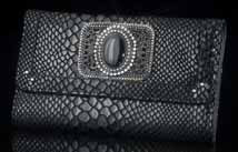 Parisian Nights Black Leather Wallet/Clutch