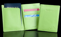 Highland Green Leather Passport/Credit Card Holder