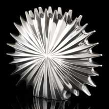 Radiant Sunburst Metal Sculpture/Vase