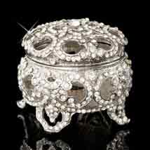 Silver Versailles Jeweled Box