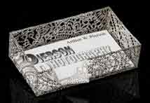 Metal Lace Business Card Holder