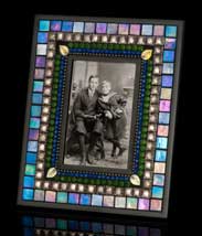 Azure Blue Mosaic Picture Frame