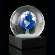 Blue Earth Snow Globe