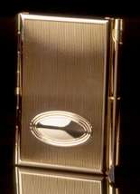 Gold-Tone Card/Memo Holder with Pen