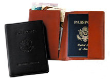 Debossed Leather Passport Jackets