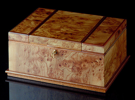 Italian Wood Jewelry Box - Closed