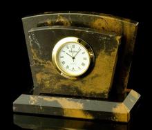 Caduceus Marble Card Holder and Clock
