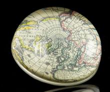Antique Map Domed Paperweight