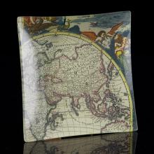 Antique Map Square Tray
