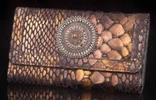 San Tropez Bronze Leather Wallet/Clutch