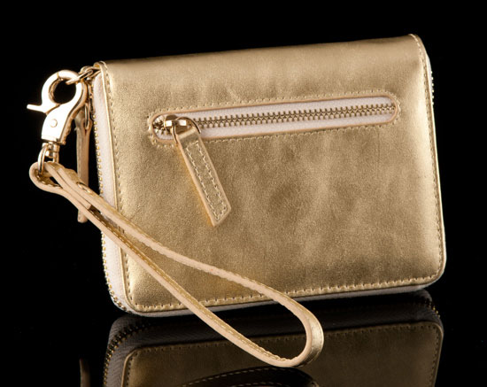 Gold Leather iPhone Pouchette