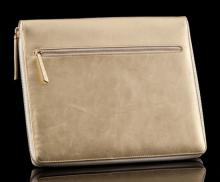 Gold Leather iPad Tablet Folio