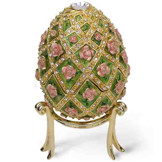 Jeweled Rose Musical Egg