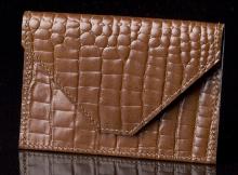 Ascot Brown Leather Card Envelope