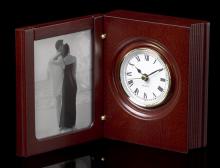 Rosewood Clock and Photo Frame